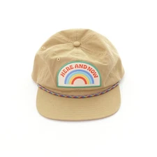 NWOT Trek Light Gear Here And Now Rainbow Graphic Tan Snapback Baseball Hat OS