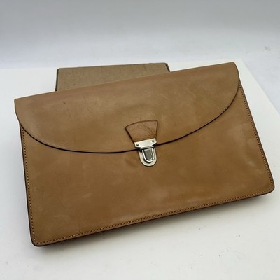 Vintage Haussmann Paris France Leather File Folder Portfolio Central Snap Clasp