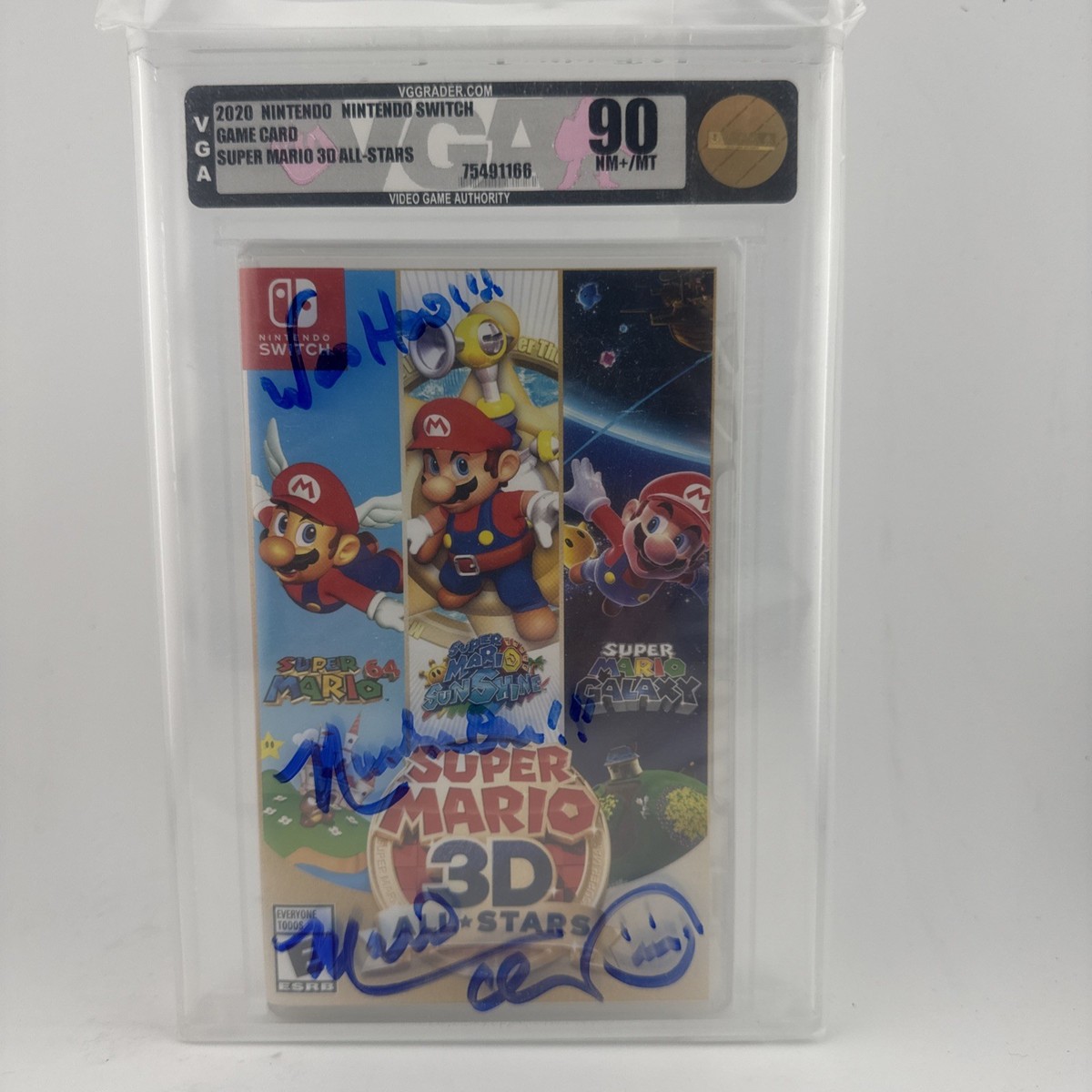 NINTENDO Super Mario 3D All-Stars Graded VGA 90 SIGNED AUTHENTIC
