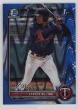 2022 Bowman Chrome Prospects Blue RayWave Refractor 104/150 Carlos Aguiar 7i2