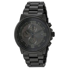 Citizen CA0295-58E Men's Eco-Drive Nighthawk Black IP Steel Chronograph Watch
