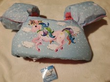 Kids Toddler Age 2 Life Jacket Swim Aid Vest/ Arm Band Floatie Pool Unicorn