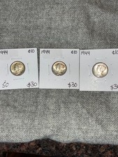 57 1944 Mercury Head Dimes Bu