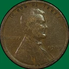 1909-VDB Lincoln Wheat Cent Very Good VG Coin, Rim Bump #41191