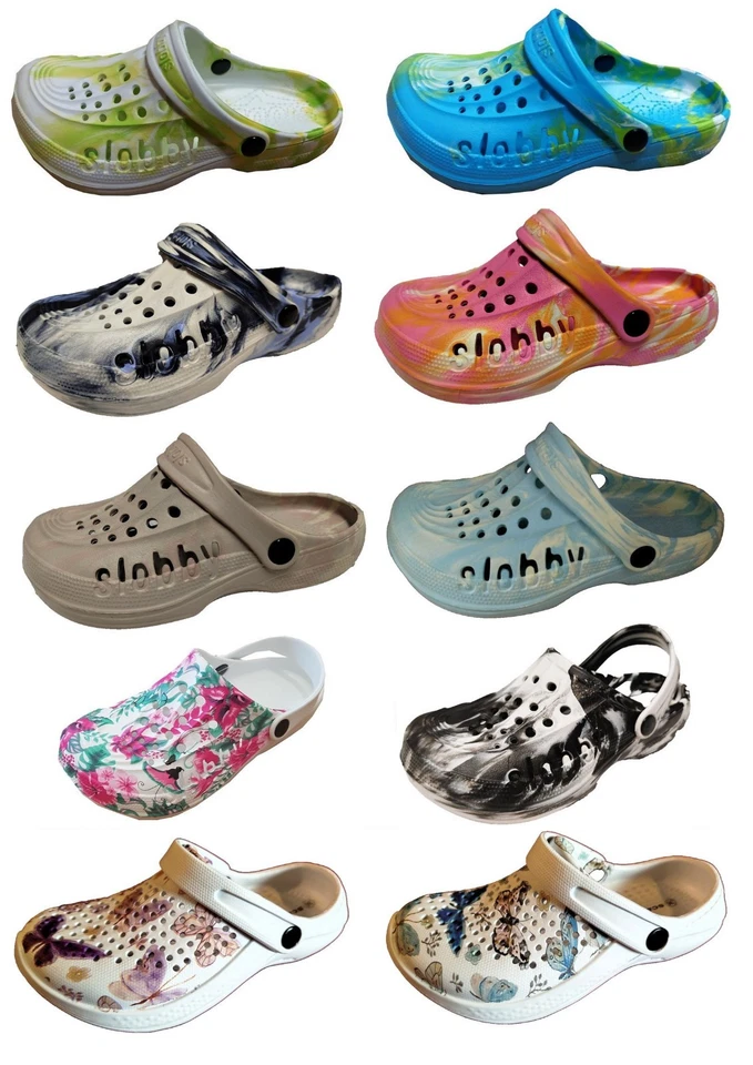 Damen Clogs Hausschuhe Gartenschuhe Pantoletten Praxis Schuhe Strand Gr. 36-42 - Bild 1 von 4