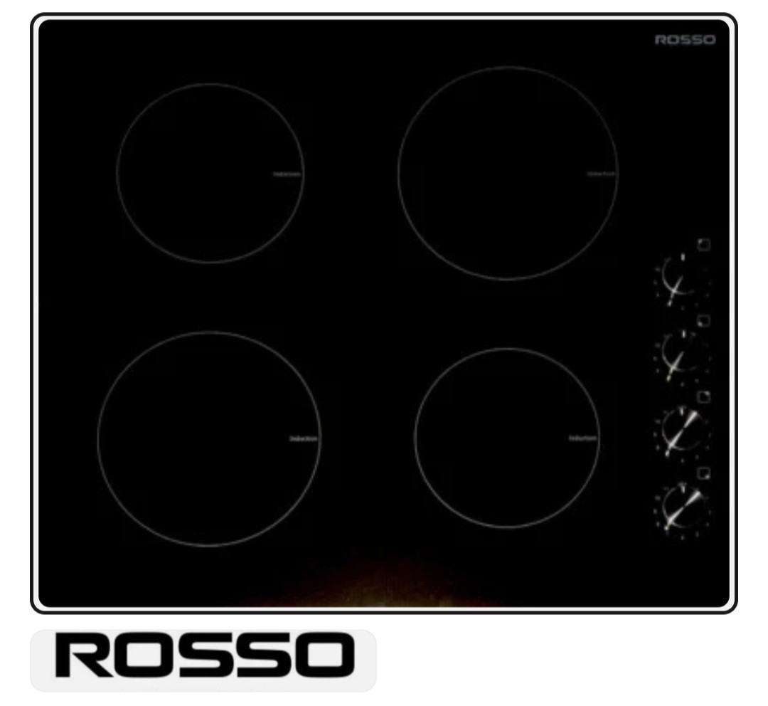 Rosso 60cm Induction Hob Cooktop With Manual Control Knobs