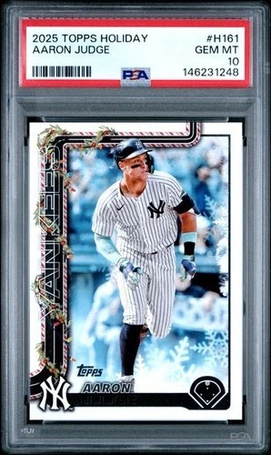 2025 Topps Holiday #H161 Aaron Judge NY Yankees PSA 10