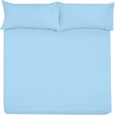 Shreem Linen Microfiber Rv Sheet Sets 28X75 Bunk Light Blue Solid - Fits