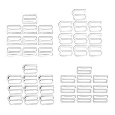 10 Pieces Silver Metal Bra Strap Adjuster Slider Hook
