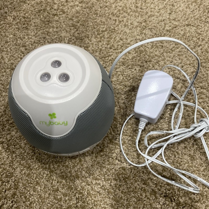 mybaby White Noise Machine Sound Therapy Sleeping Aid White Gray