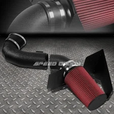 FOR 05-09 MUSTANG/GT V8 WRINKLE FINISH COLD AIR INTAKE INDUCTION KIT+HEAT SHIELD