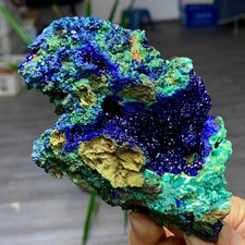 337G MIGLIORI esemplari di minerali di cristallo naturale azzurrite/malachite D503