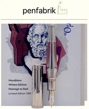 MONTBLANC - Writers Edition 2018 - Iliad Homer 1581 - Fountain Pen - 117887 NEW