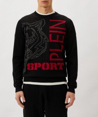 Philipp Plein Plein Sport sweater 100% wool made in Italy For Men