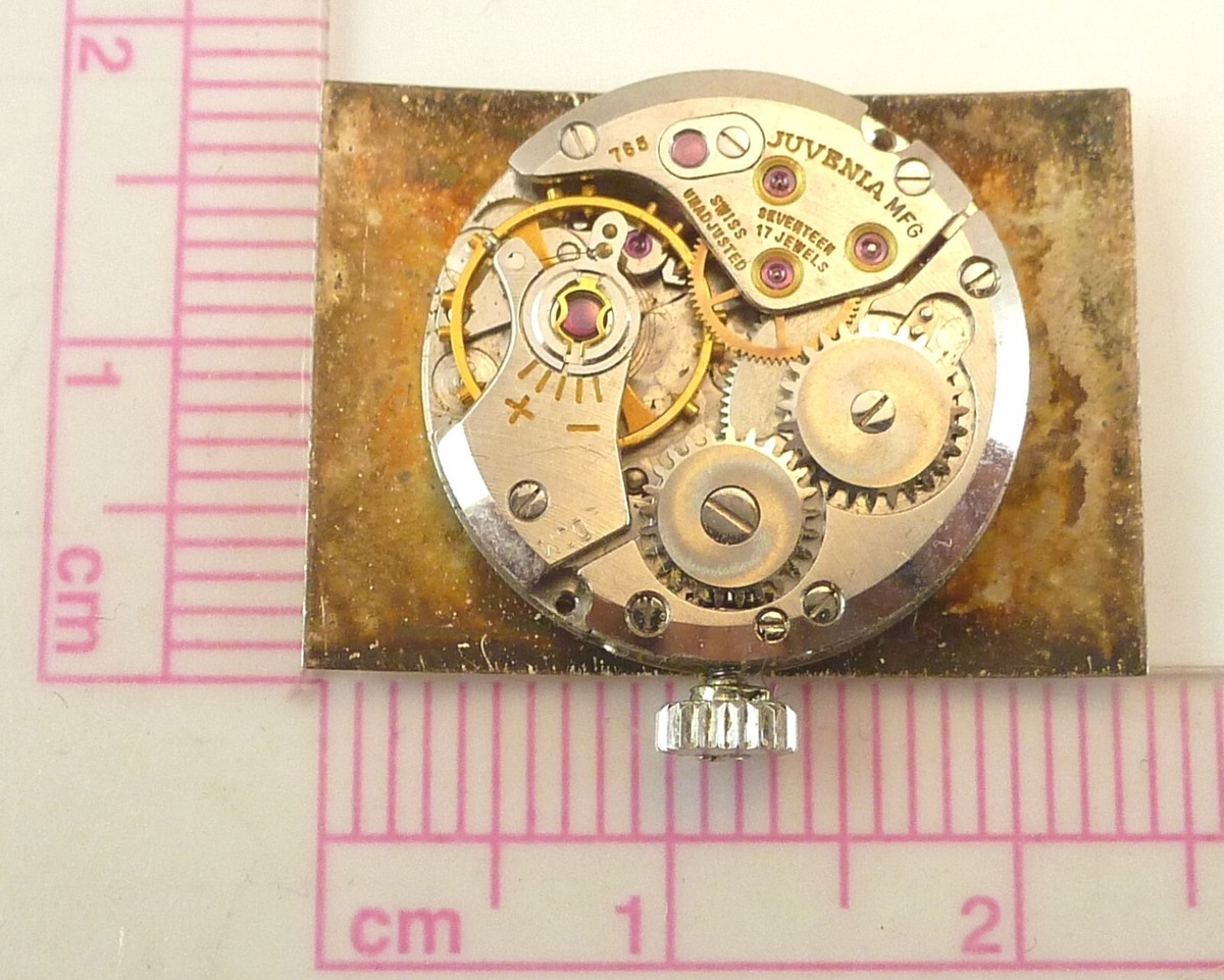 Mouvement De Montre Mécanique Vintage Juvenia LDS - Pour Pièces Ou Réparation - Occasion