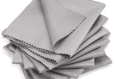 Grey Microfiber Screen Cloth Phone Camera Glasses Sunglasses Spectacles Lens