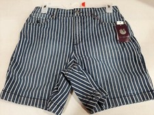 Gloria Vanderbilt Women's Amanda Short Various Sizes Blue Stripes Short Length