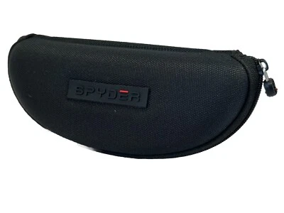 NEW SPYDER Black Semi Soft Clamshell Eyeglasses Case With Zipper Closure