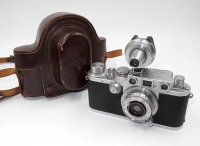NICE* LEICA IIIf RD w/ LEITZ ELMAR 35MM f3.5 LENS, FINDER & CASE