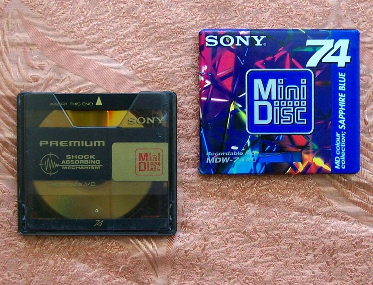 5 Pack of Sony Recordable Minidisc MD 74 Minute Color Collection