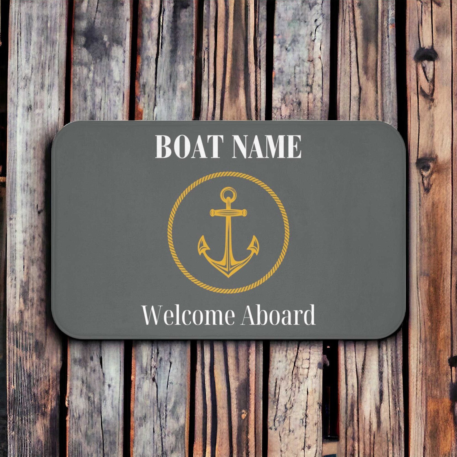 Custom Gift for Boat, Personalized Boat Mat, Nautical Boat Accessories