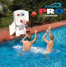 Swimline Cool Jam Pro Poolside Super Wide Basketball Net and Backboard