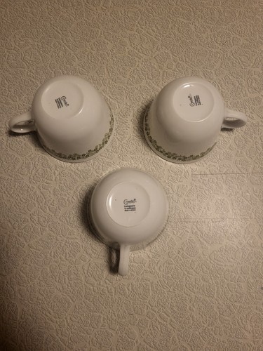 Vintage Corelle Livingware Corning Spring Blossom Cup Mug Set Of 3 - Picture 3 of 3