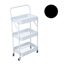 Servierwagen mit Rollen klappbar 3 Etagen mit Griff SVITA 