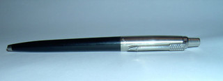 Kugelschreiber Parker Jotter schwarz Mine blau in M aus Sammlung