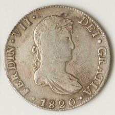 Mexico - 1820 Mo-JJ Ferdinand VII 8 Reales - CH XF