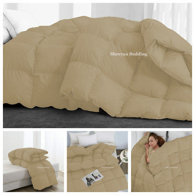 Wonderful 1000 TC Down Alternative Comforter OR Sets Taupe Solid Select Item