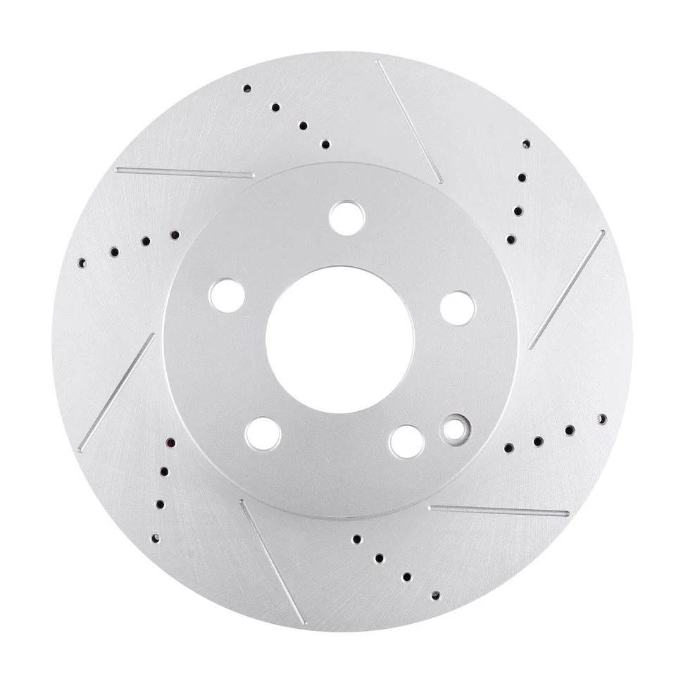 Front & Rear Slotted Brake Rotors Discs Ceramic Pads For Mercedes-Benz C250 C300 - Imagem 4 de 4