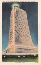 Kitty Hawk NC North Carolina Aviation Wright Flyer Airplane Vtg Postcard A16