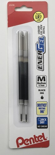 Pentel EnerGel Pen Refills MEDIUM Tip 0.7MM Liquid Gel Ink BLACK 23236 - Picture 2 of 12
