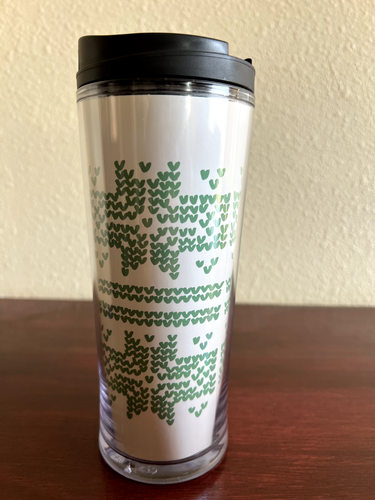 Vaso Starbucks café aislado viaje copos de nieve blancos y verdes 12 oz 2009 NUEVO - Imagen 6 de 21
