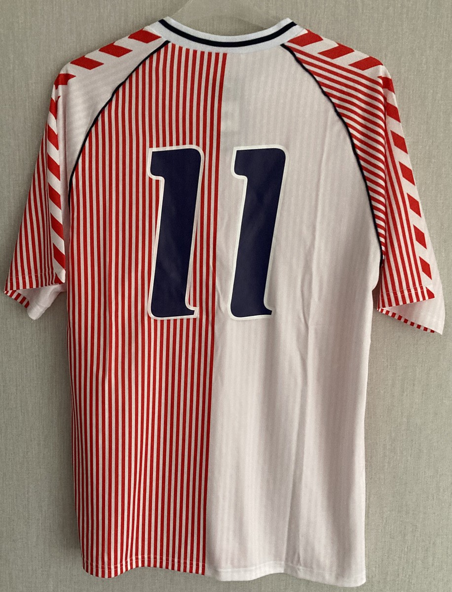 Denmark 1986 Mexico World Cup Away Shirt Laudrup #11 Iconic Rare