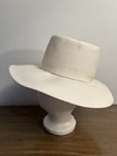 Vintage Creamy White Womens  Wide Brim Hat Size M 20” Circumference — photo 4