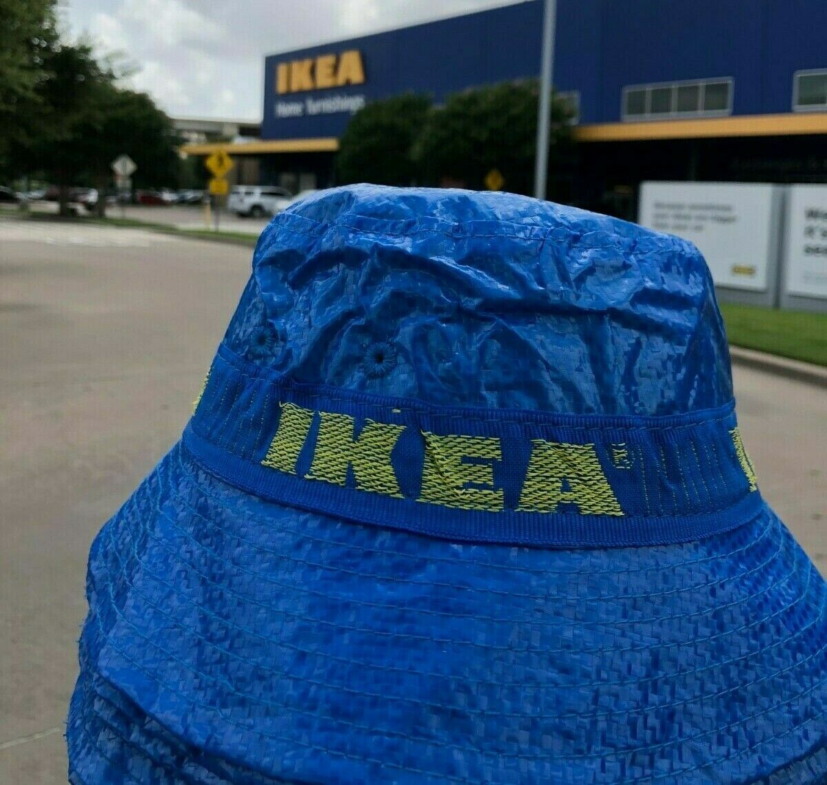 Knorva Frakta Ikea Bucket Hat With Pencil Upcycled IKEA Bucket Hat