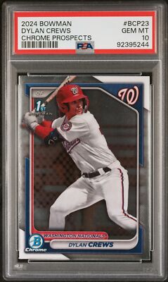 PSA 10 DYLAN CREWS 2024 Bowman Chrome Prospects NATIONALS Rookie