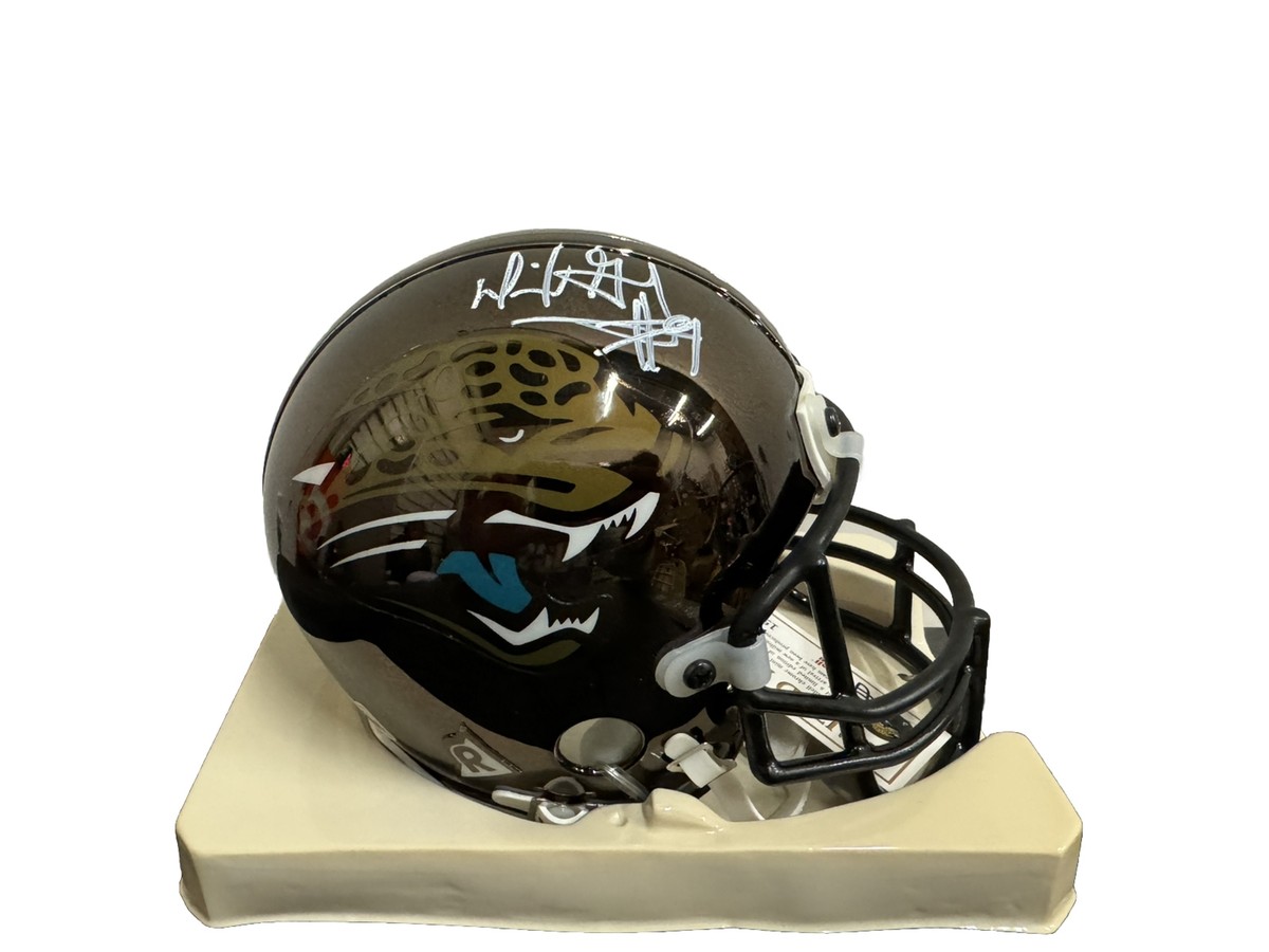 David Garrard Signed Jacksonville Jaguars (Chrome) Mini Helmet JSA