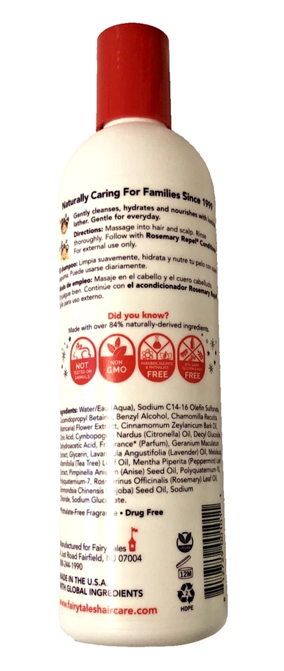 Fairy Tales Rosemary Repel Kids Lice Repelling Daily Shampoo 12 fl oz Lot of 2 - Image 4 of 4