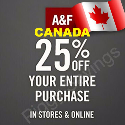 ABERCROMBIE Coupon Promo Code CANADA 25 OFF 75 Exp 12 30 2020 2 