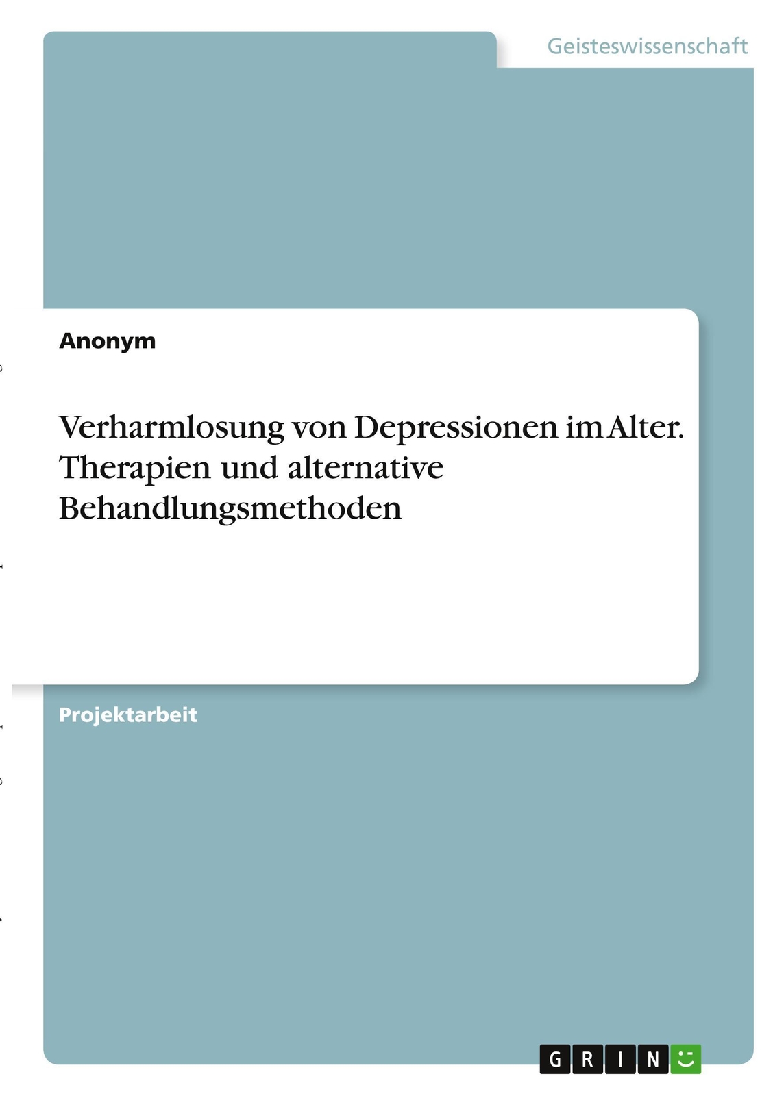 Thumbnail - Verharmlosung Von Depressionen Alter. Therapien Und Alternative