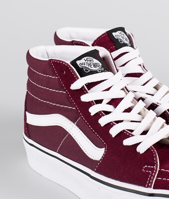 Vans Z5784 Burgundy Suede SK8-Hi Platform 2.0 Hi-Top Sneakers Size
