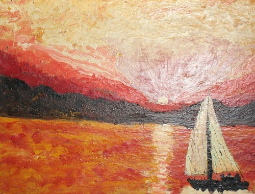 Vintage fauvist oil painting seascape - Picture 8 of 12
