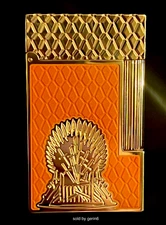 S.T. Dupont Line 2 Game of Thrones Gold Lighter, Fire C16413, New In Box