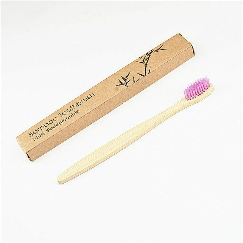 Wooden Toothbrush Healthy Soft Teeth Fibre Eco-Friendly Oral Cleaning 1PC - Image 3 of 4