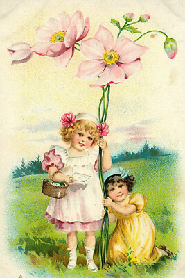 rp10616 - Junge Mädchen mit Blumen - ideal zum Einrahmen - Druck 6x4