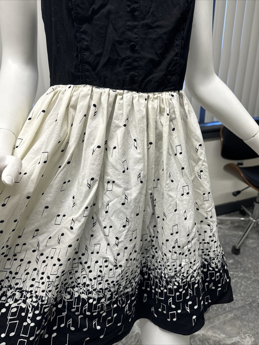 hot topic formal dresses Hottopic Music Note Dress Womens S Black Ivory pencil/column