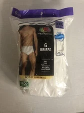 Fruit of the Loom Mens White Tag Free Cotton Briefs Underwear 6 Pack Size 2XL